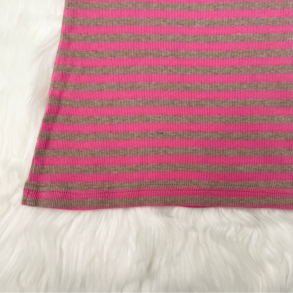 Pink & Tan Striped Racerback Tank Top - Picture 3 of 3